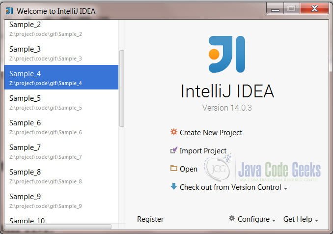 IntelliJ IDEA Remove Project - sample project in IntelliJ IDEA