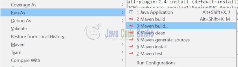 Spring MVC 4 AngularJS - Run Maven build