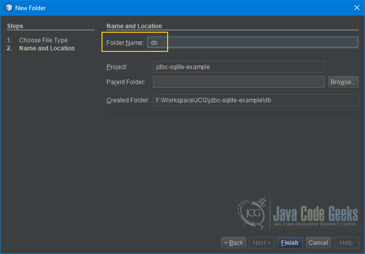 JDBC Driver Types - Creating db folder