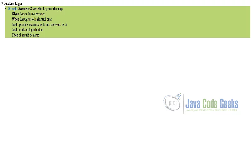 Selenium Cucumber - Scenario with Steps