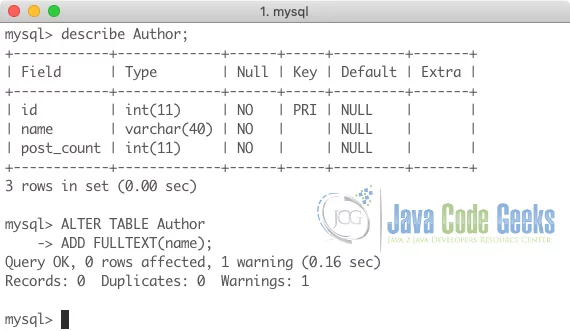 MySQL Full-text Search - Create index on existing table