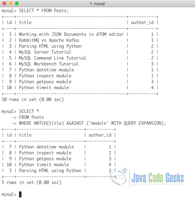 MySQL Full-text Search - With Query Expansion