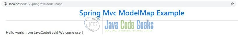 Spring MVC ModelMap - Output Page