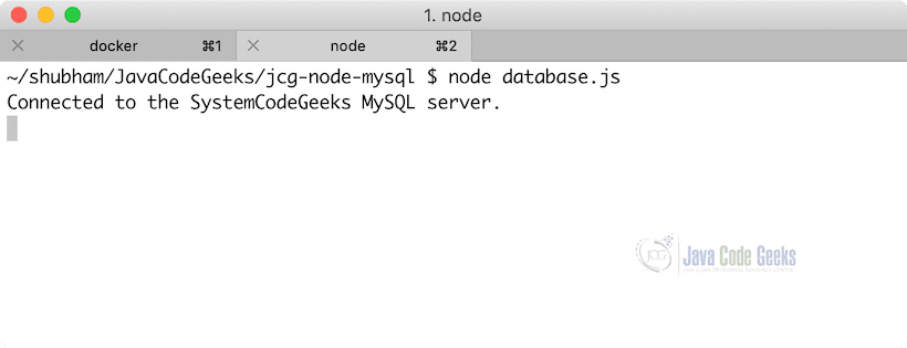 MySQL NodeJS - NodeJS app connected to MySQL