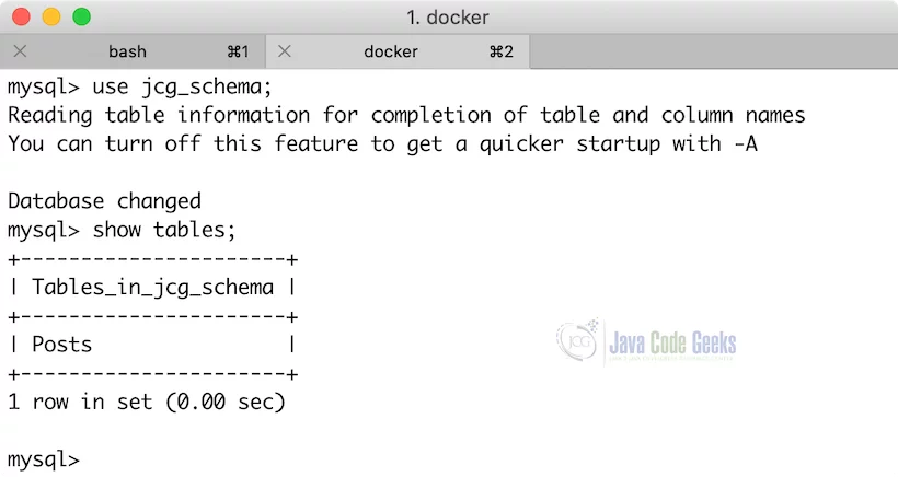 MySQL NodeJS - Create Table