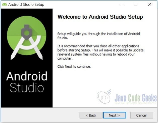 Android App using Android Studio - Android Studio Setup