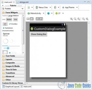 Android Custom Dialog Example
