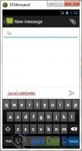 Android: How to send SMS message