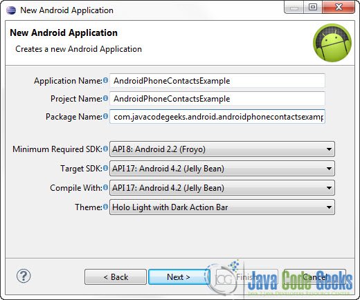 android contacts app source code