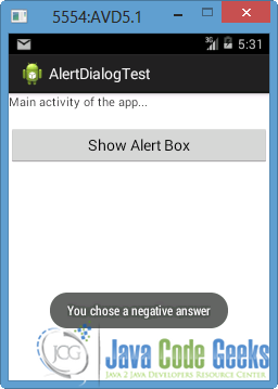 Android Alert Dialog - AVDAlertDialog4