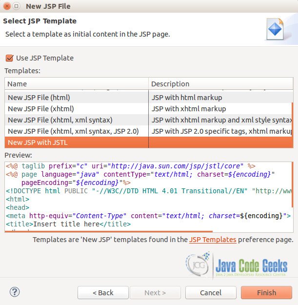 Eclipse Jsp Editor Example Examples Java Code Geeks 2021 2375