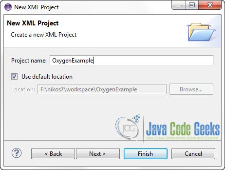 Fugure 10 : XML Project Name
