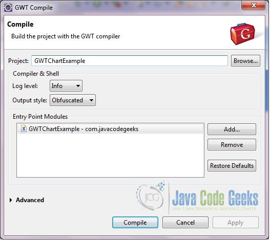 GWT Charts Example Examples Java Code Geeks 2022