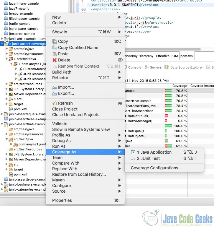 Figure 1.0 Code coverage plugin tool