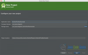 Android Toolbar Example - Java Code Geeks
