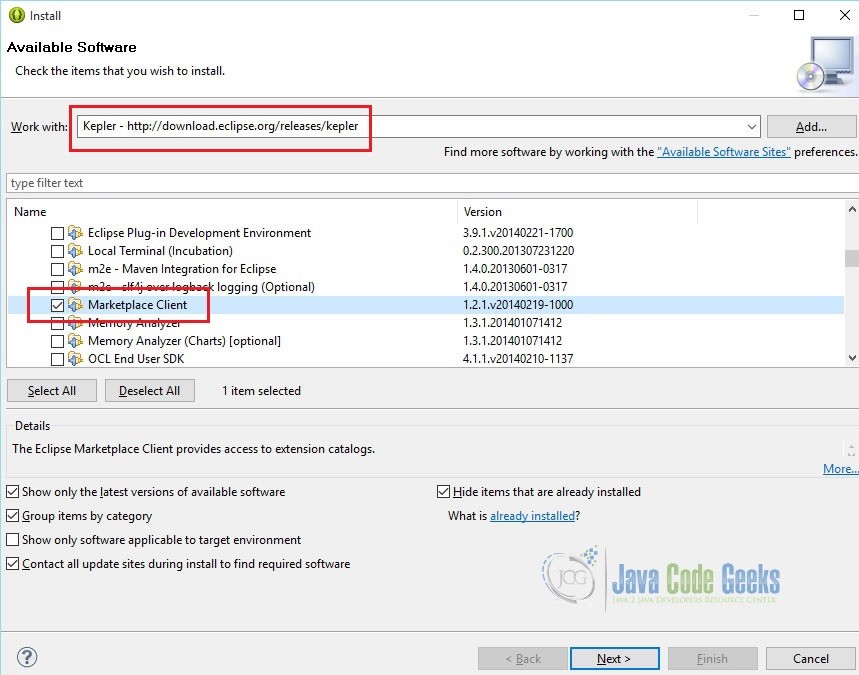 How to Install and Use the Eclipse Marketplace Plugin Java Code Geeks