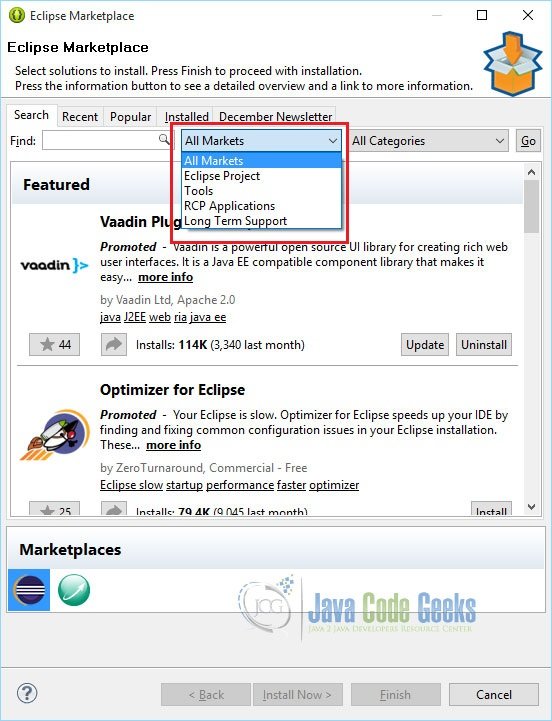 How to Install and Use the Eclipse Marketplace Plugin Java Code Geeks