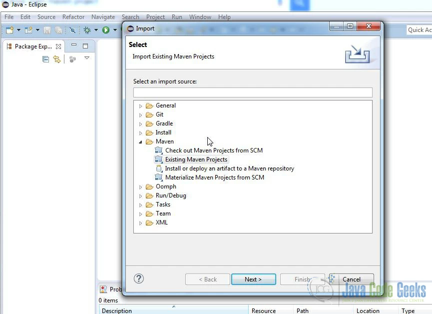Import to Eclipse