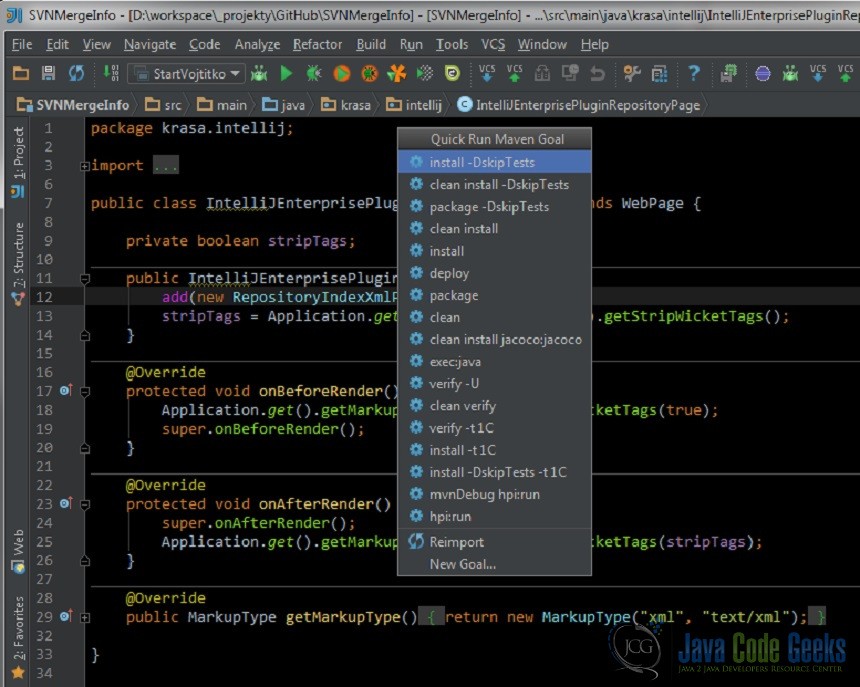 Idea intellij структура проекта