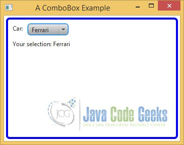 A JavaFX ComboBox Example
