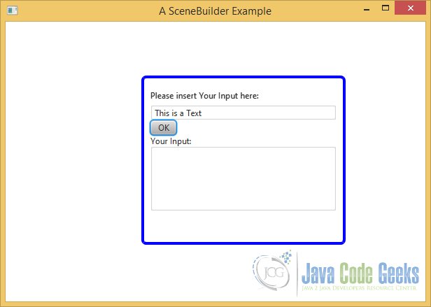 A Scene Builder Example with no Event Handler