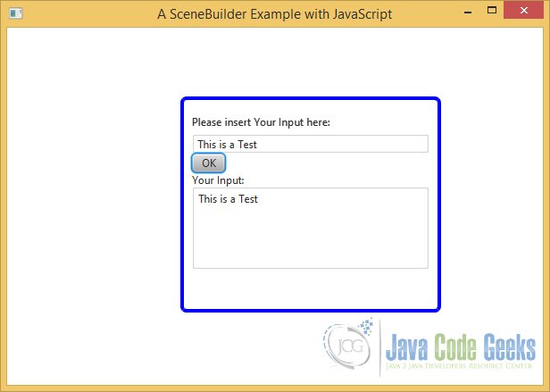 A Scene Builder Example with a JavaScript Method
