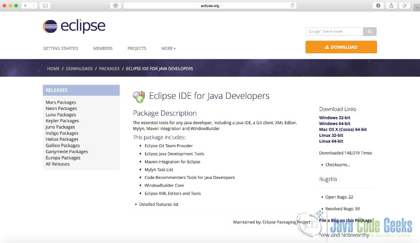 eclipse java download - Eclipse IDE for Java Developers website