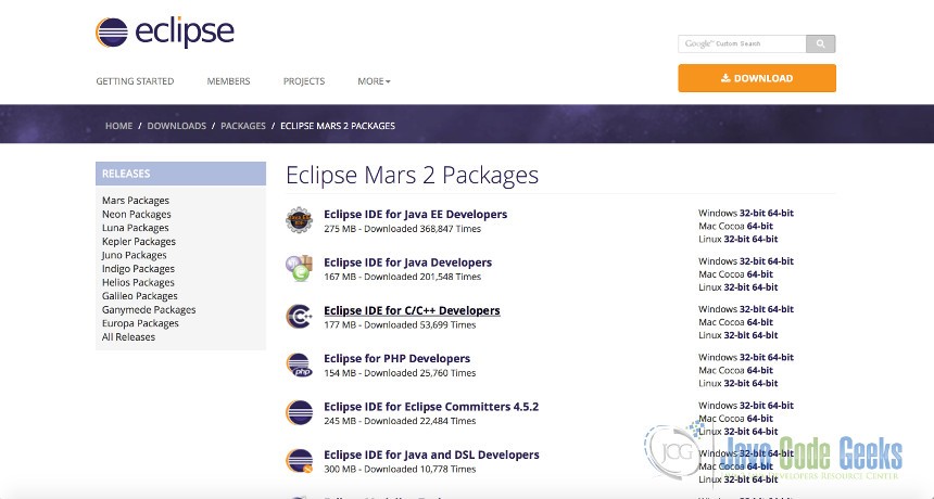 eclipse java download - Eclipse Mars