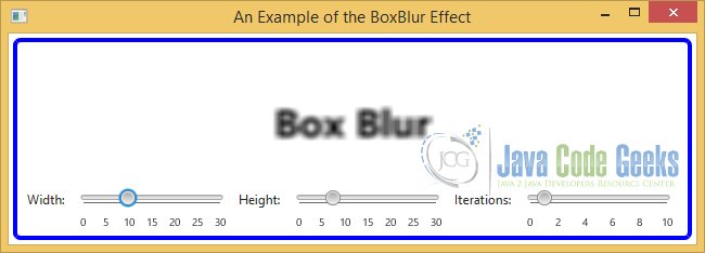 A BoxBlur Effect Example