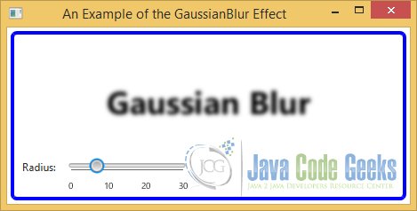 A GaussianBlur Effect Example