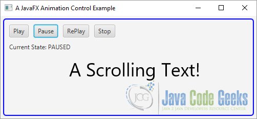 A JavaFX Animation Control Example