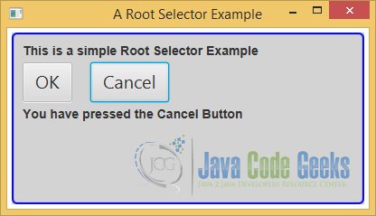 A JavaFX CSS Root Selector Example