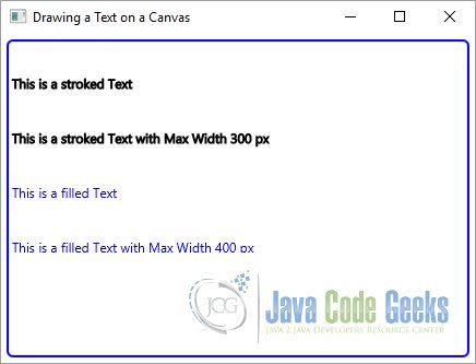 Drawing a Text on a JavaFX Canvas