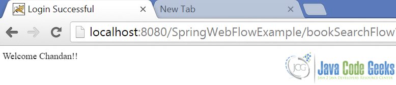 spring web flow - Successful login flow