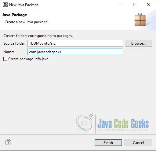 Figure 2. New Java Package