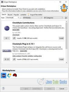 eclipse how to install checkstyle