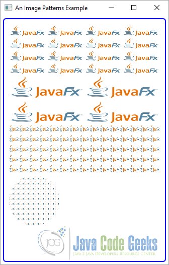 java colors - JavaFX ImagePattern Example