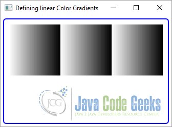 java colors - JavaFX liner Color Gradients Example