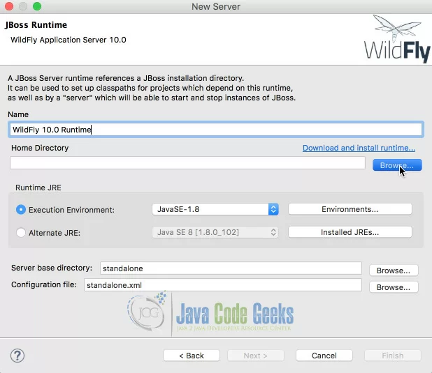 Server Installation Folder Selection