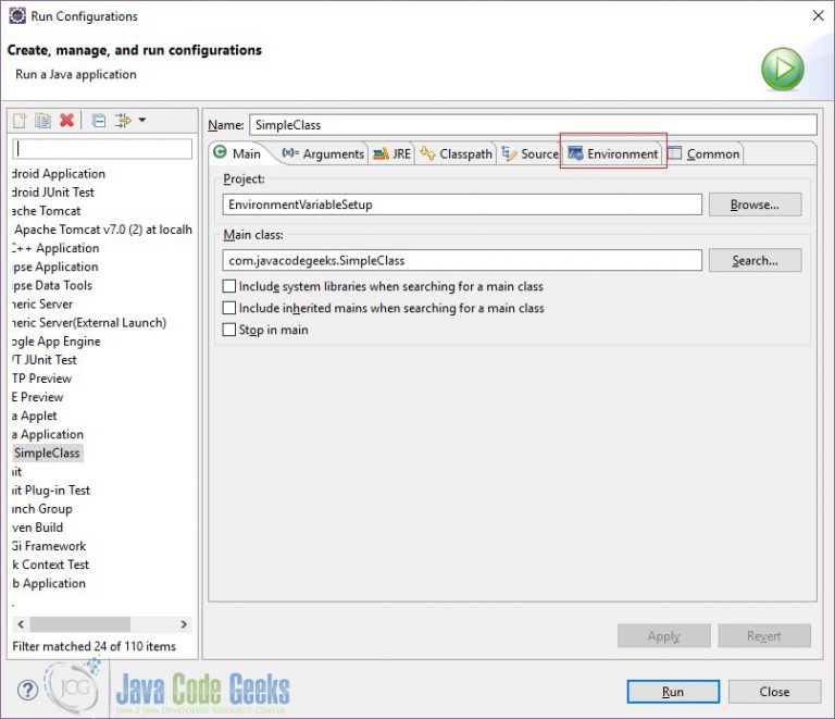 Eclipse Environment Variable Setup Example Examples Java Code Geeks