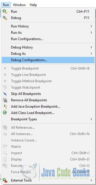 Java Debugger - Configurations