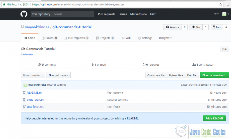 Git Commands Tutorial - Java Code Geeks
