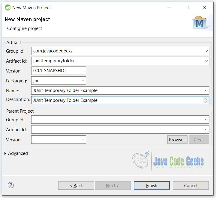 JUnit Temporary Folder Example Setup 2