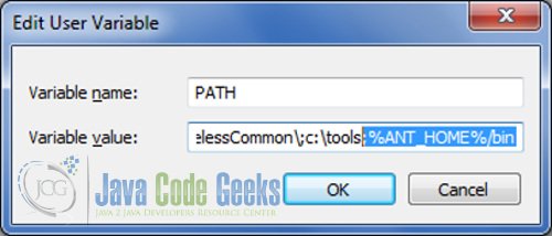 Apache Ant Tutorial - Append to the PATH User variable