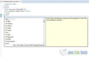 Eclipse HTML Plugin Example - Examples Java Code Geeks - 2022