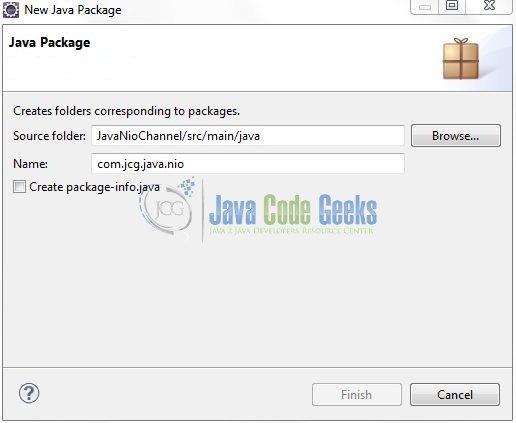 Fig. 11: Java Package Name (com.jcg.java.nio)