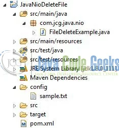 Fig. 3: Delete File Application Project Structure