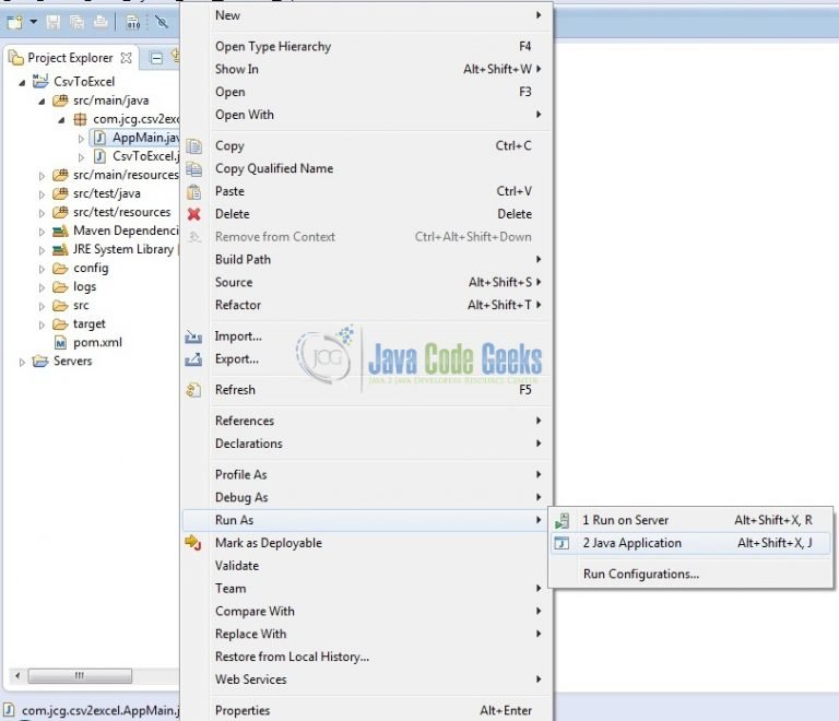 Java Convert Csv To Excel File Example Java Code Geeks   Java Csv2xls Example Project Structure Deploy Guide 1 768x660 
