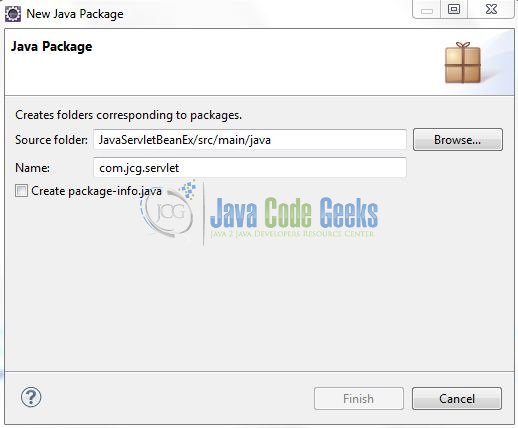 Fig. 7: Java Package Name (com.jcg.servlet)