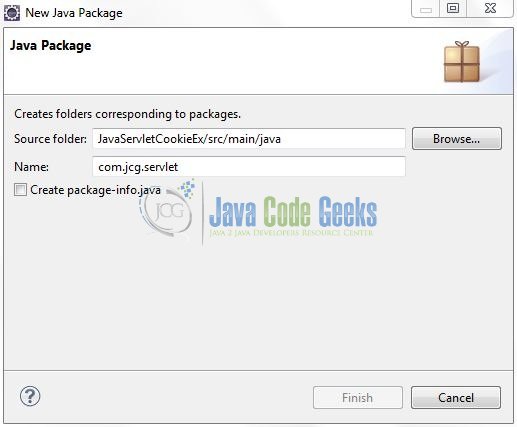 Fig. 8: Java Package Name (com.jcg.servlet)